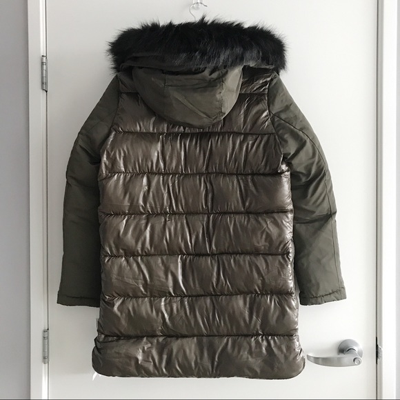 Derek Lam 10 Crosby Olive Green Down Parka - Picture 2 of 8